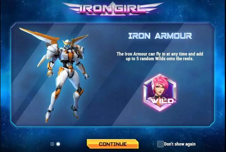  Info and Rules at Iron Girl 5 Reel Mobile Real Slot created by Play'n GO