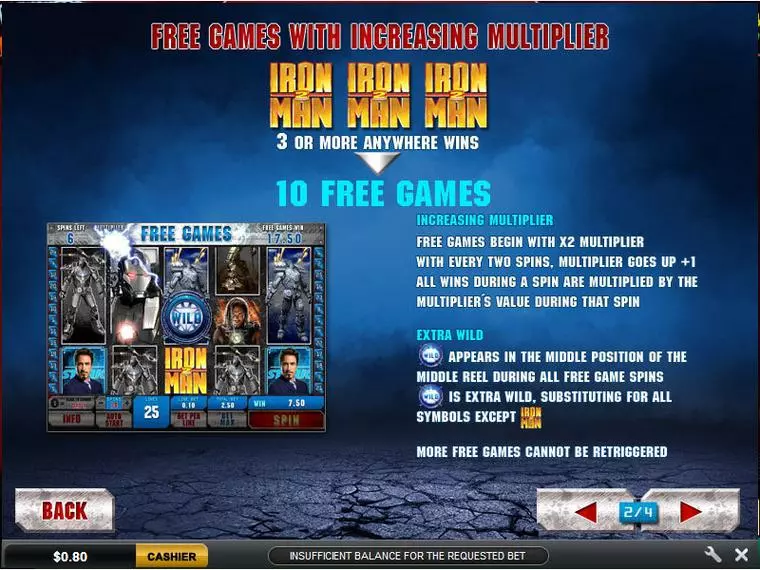  Bonus 1 at Iron Man 2 5 Reel Mobile Real Slot created by PlayTech