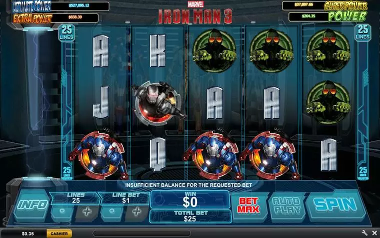  Main Screen Reels at Iron Man 3 5 Reel Mobile Real Slot created by PlayTech