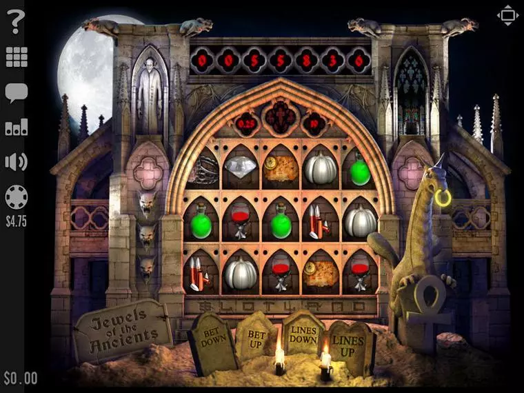  Main Screen Reels at Jewels of the Ancients 5 Reel Mobile Real Slot created by Slotland Software