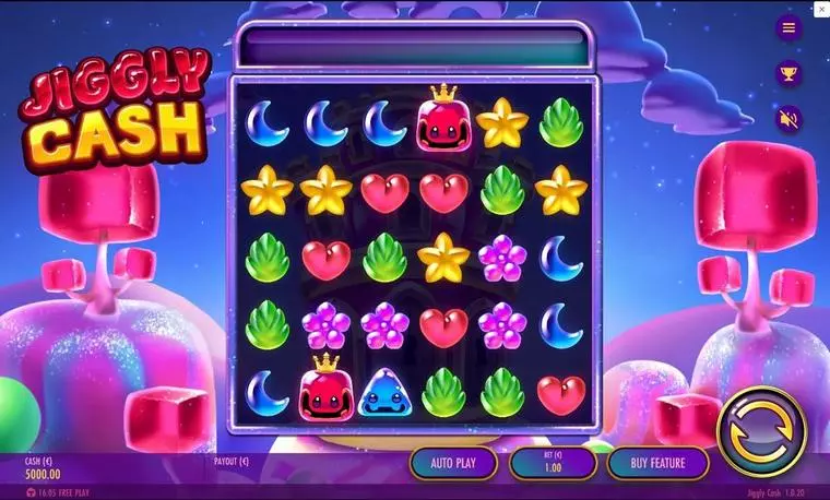  Main Screen Reels at Jiggly Cash 6 Reel Mobile Real Slot created by Thunderkick