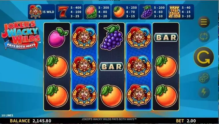  Main Screen Reels at Jocker's Wacky Wilds 5 Reel Mobile Real Slot created by Gold Coin Studios