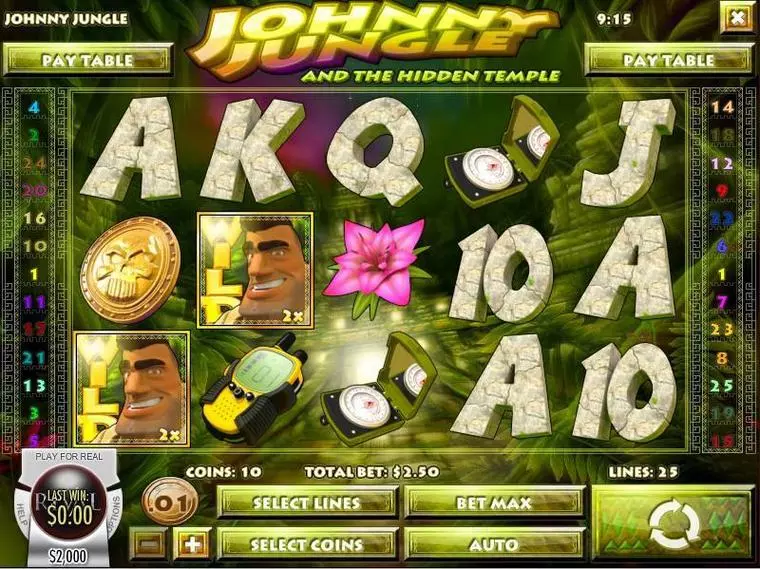  Main Screen Reels at Johnny Jungle 5 Reel Mobile Real Slot created by Rival