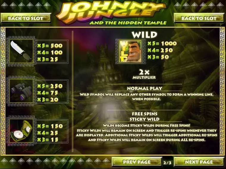  Bonus 2 at Johnny Jungle 5 Reel Mobile Real Slot created by Rival