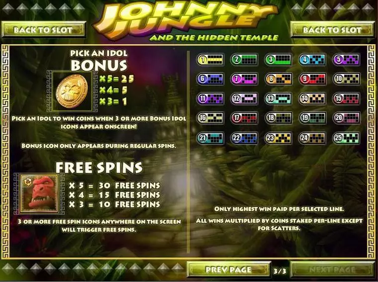  Bonus 1 at Johnny Jungle 5 Reel Mobile Real Slot created by Rival
