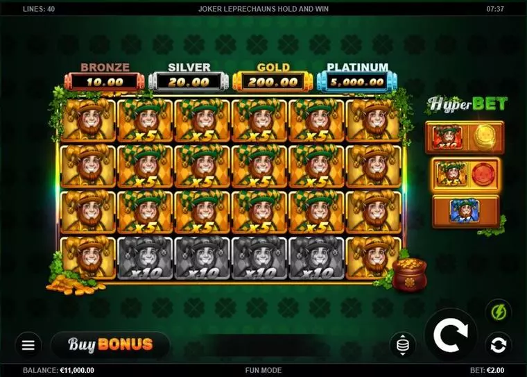  Main Screen Reels at Joker Leprechauns Hold and Win 6 Reel Mobile Real Slot created by Kalamba Games