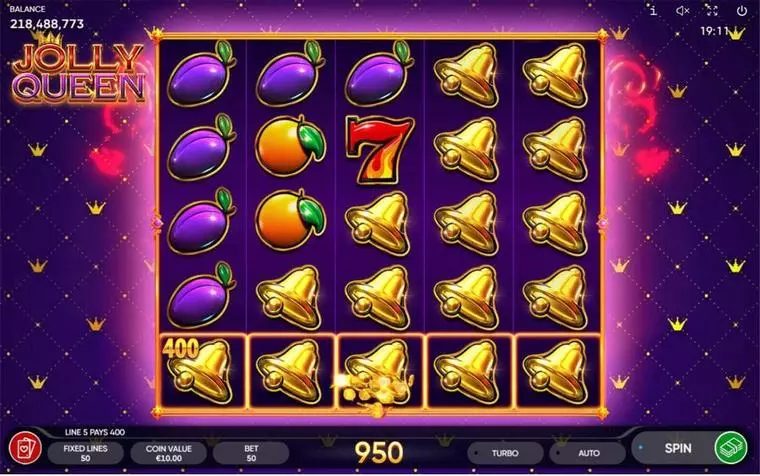  Main Screen Reels at Jolly Queen 5 Reel Mobile Real Slot created by Endorphina