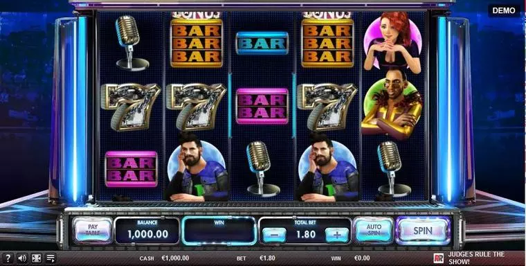  Main Screen Reels at Judges rule the Show 5 Reel Mobile Real Slot created by Red Rake Gaming