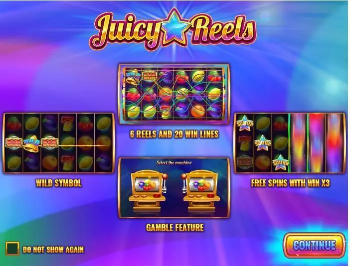  Info and Rules at Juicy Reels 6 Reel Mobile Real Slot created by Wazdan