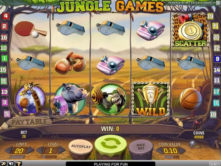  Main Screen Reels at Jungle Games 5 Reel Mobile Real Slot created by NetEnt