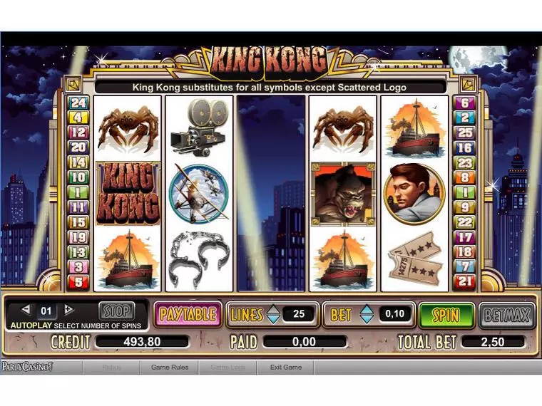  Main Screen Reels at King Kong 5 Reel Mobile Real Slot created by bwin.party