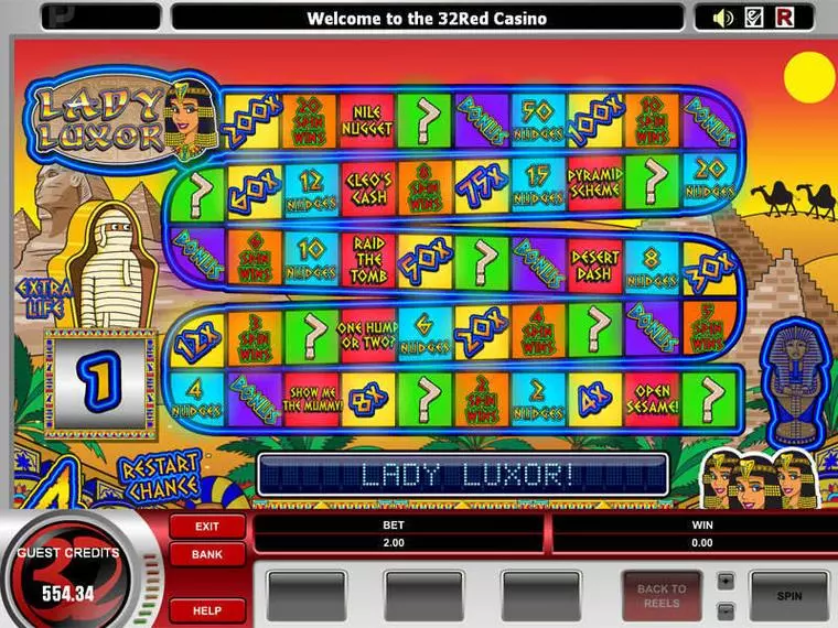  Bonus 1 at Lady Luxor 3 Reel Mobile Real Slot created by Microgaming