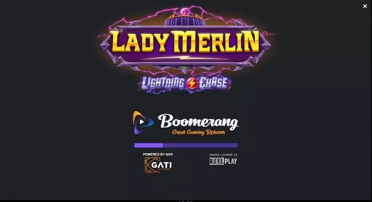  Introduction Screen at Lady Merlin Lightning Chase 5 Reel Mobile Real Slot created by ReelPlay