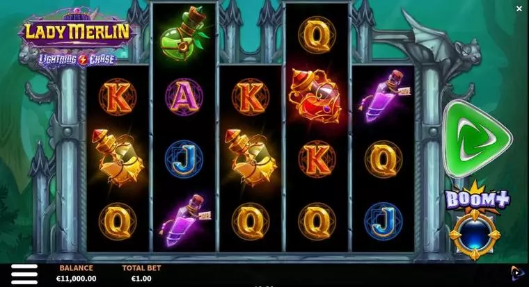  Main Screen Reels at Lady Merlin Lightning Chase 5 Reel Mobile Real Slot created by ReelPlay