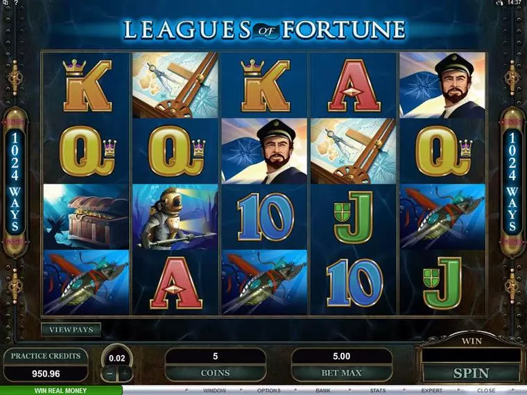  Main Screen Reels at Leagues of Fortune 5 Reel Mobile Real Slot created by Microgaming