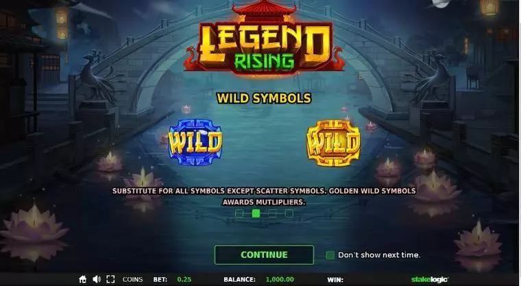  Info and Rules at Legend Rising 5 Reel Mobile Real Slot created by StakeLogic