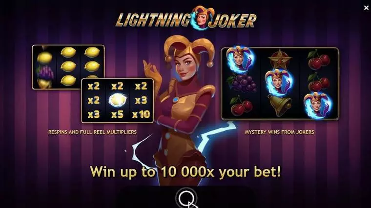  Info and Rules at Lightning Joker 3 Reel Mobile Real Slot created by Yggdrasil