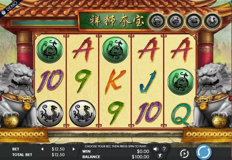  Main Screen Reels at Lion's Fortune 5 Reel Mobile Real Slot created by Genesis