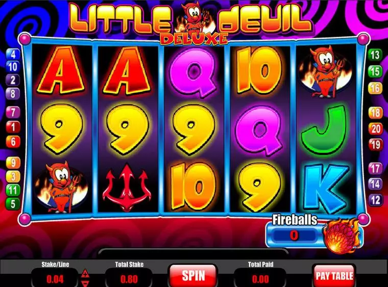  Main Screen Reels at Little Devil Deluxe 5 Reel Mobile Real Slot created by Mazooma