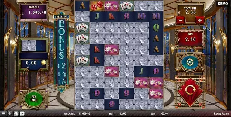  Main Screen Reels at Lucky Adam 6 Reel Mobile Real Slot created by Red Rake Gaming