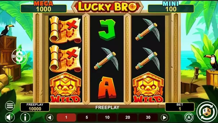  Main Screen Reels at LUCKY BRO HOLD AND WIN 3 Reel Mobile Real Slot created by 1Spin4Win