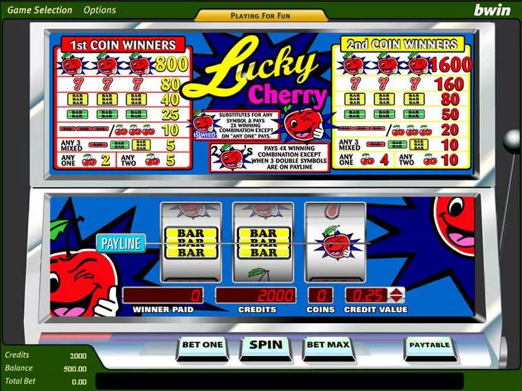  Main Screen Reels at Lucky Cherry 3 Reel Mobile Real Slot created by Amaya
