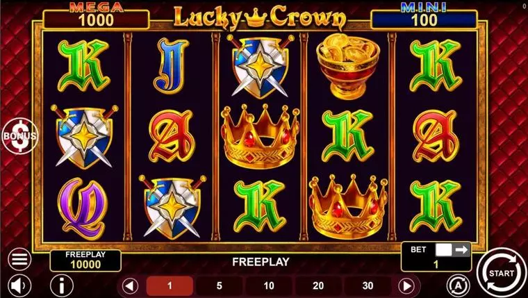  Main Screen Reels at Lucky Crown Hold and Win 5 Reel Mobile Real Slot created by 1Spin4Win