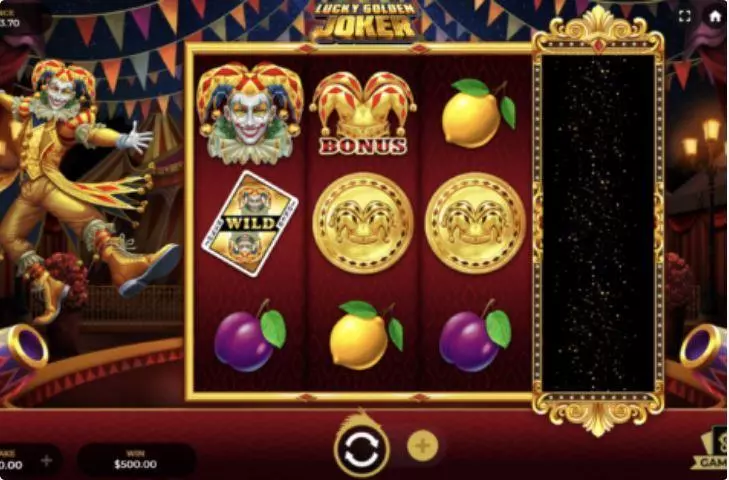  Main Screen Reels at Lucky Golden Joker 3 Reel Mobile Real Slot created by Dragon Gaming