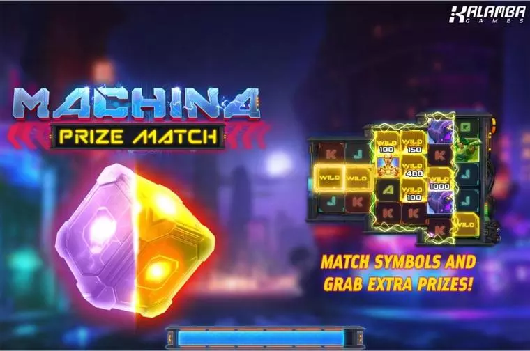  Introduction Screen at Machina PrizeMatch 6 Reel Mobile Real Slot created by Kalamba Games