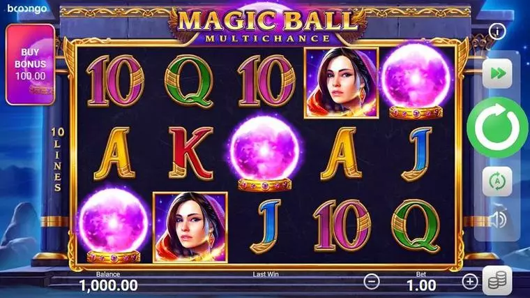  Main Screen Reels at Magic Ball Multichance 5 Reel Mobile Real Slot created by Booongo