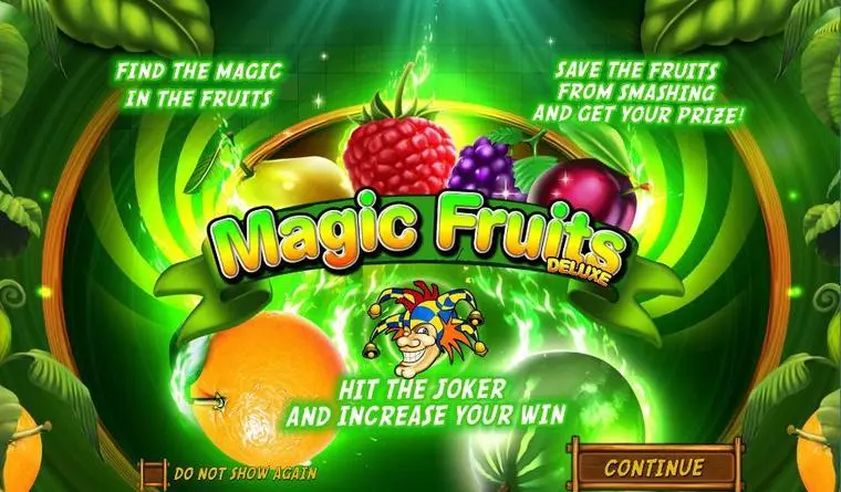  Info and Rules at Magic Fruits Deluxe 3 Reel Mobile Real Slot created by Wazdan