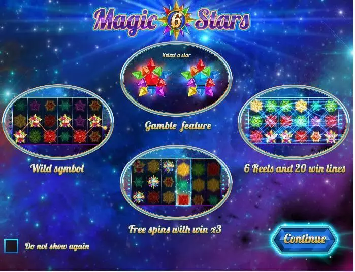  Info and Rules at Magic Stars 6 6 Reel Mobile Real Slot created by Wazdan