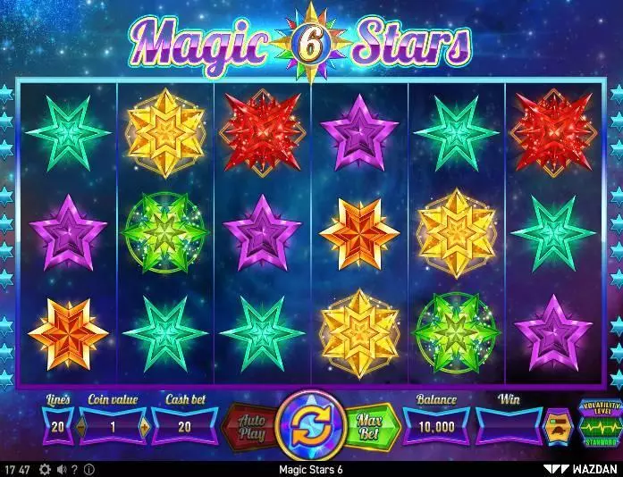  Main Screen Reels at Magic Stars 6 6 Reel Mobile Real Slot created by Wazdan