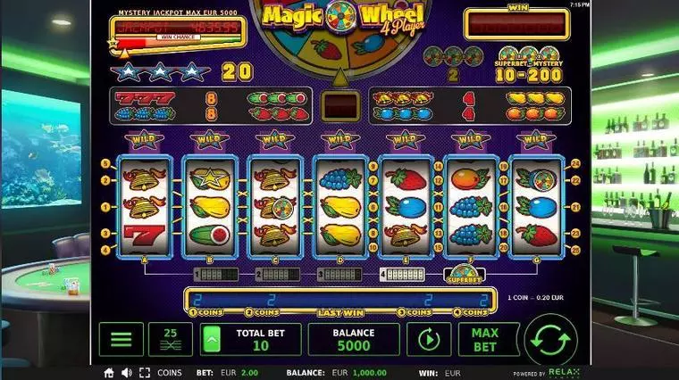  Main Screen Reels at Magic Wheel 4 Player 3 Reel Mobile Real Slot created by StakeLogic