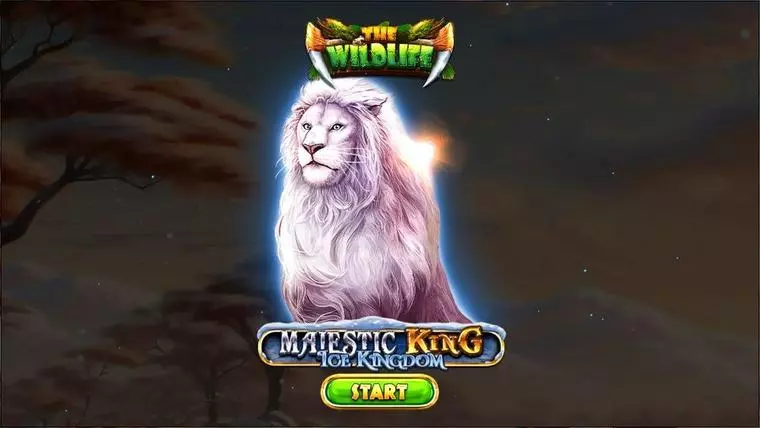  Introduction Screen at Majestic King- Ice Kingdom 5 Reel Mobile Real Slot created by Spinomenal