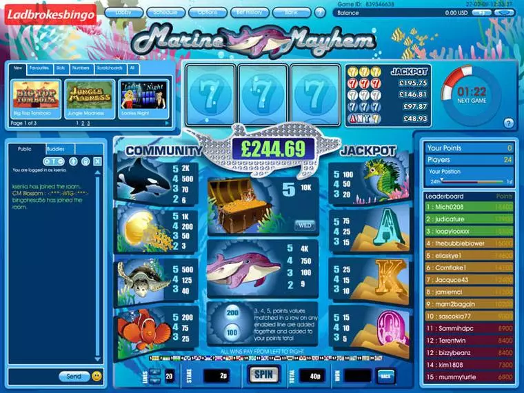  Info and Rules at Marine Mayhem 5 Reel Mobile Real Slot created by Virtue Fusion