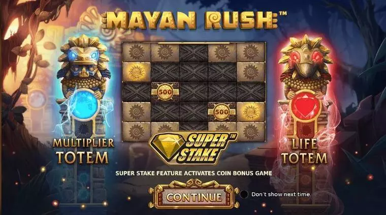  Info and Rules at Mayan Rush 5 Reel Mobile Real Slot created by StakeLogic