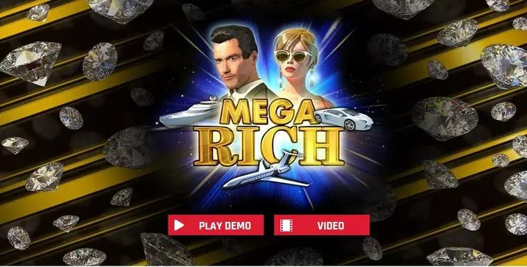  Introduction Screen at Mega Rich 5 Reel Mobile Real Slot created by Red Rake Gaming
