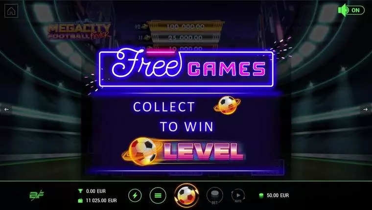  Main Screen Reels at Megacity Football Fever 5 Reel Mobile Real Slot created by BF Games