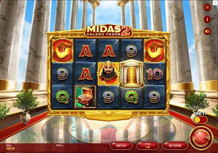  Main Screen Reels at Midas Golden Touch 2 5 Reel Mobile Real Slot created by Thunderkick