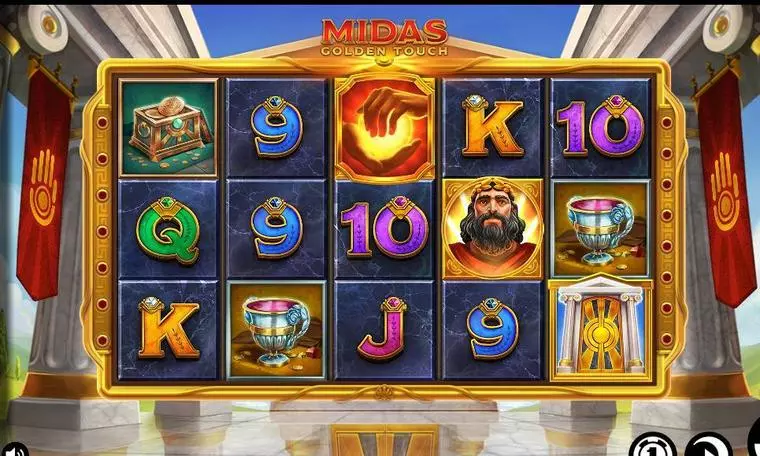  Main Screen Reels at Midas Golden Touch 5 Reel Mobile Real Slot created by Thunderkick