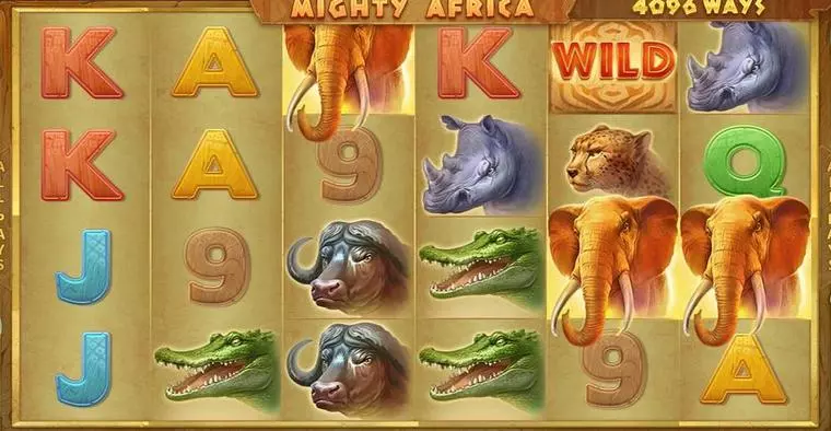  Main Screen Reels at Mighty Africa 6 Reel Mobile Real Slot created by Playson