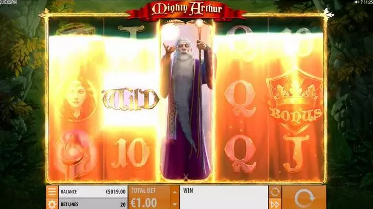  Bonus 2 at Mighty Arthur 5 Reel Mobile Real Slot created by Quickspin