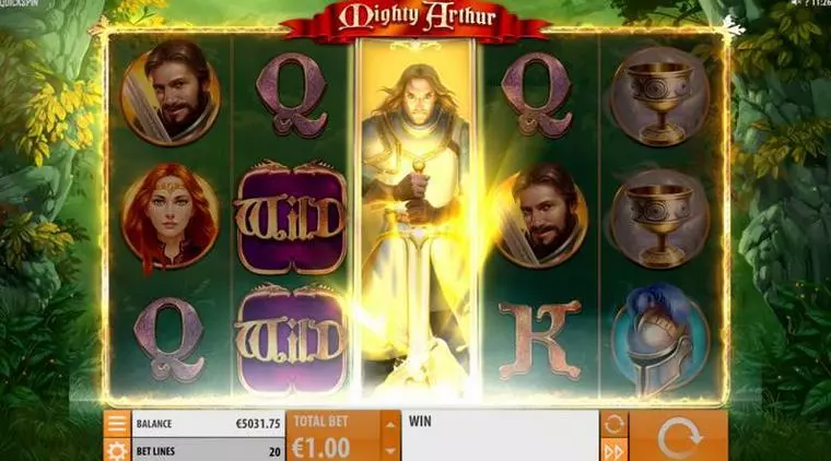  Bonus 3 at Mighty Arthur 5 Reel Mobile Real Slot created by Quickspin