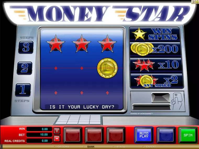  Main Screen Reels at Money Star 3 Reel Mobile Real Slot created by Microgaming