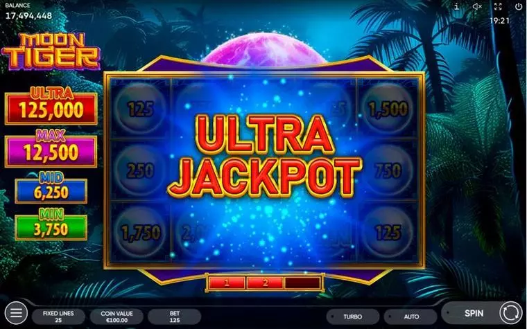  Winning Screenshot at Moon Tiger 5 Reel Mobile Real Slot created by Endorphina
