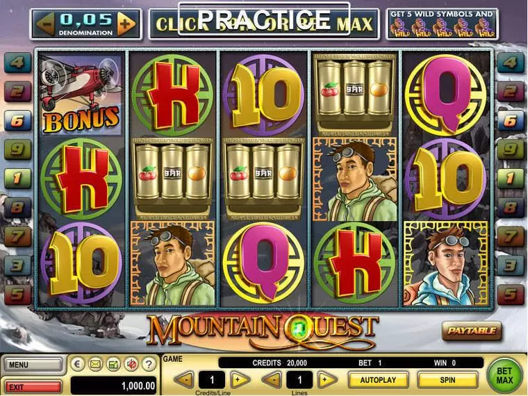  Main Screen Reels at Mountain Quest 5 Reel Mobile Real Slot created by GTECH