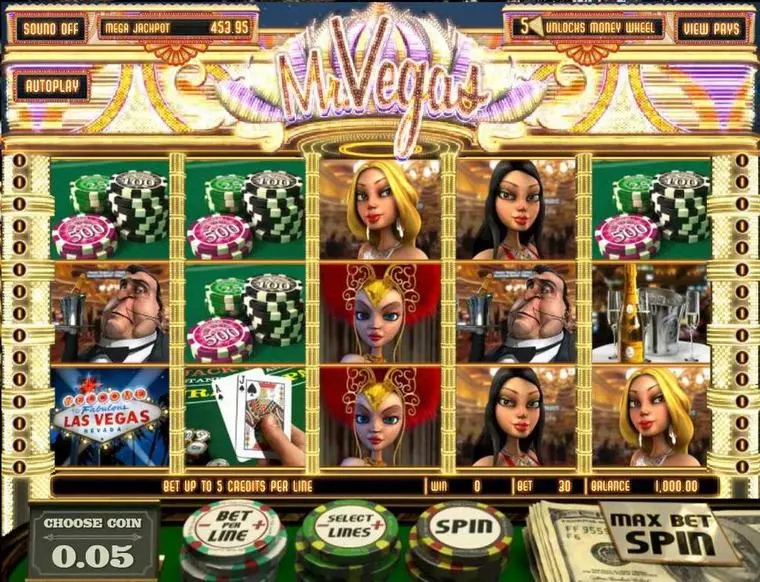  Main Screen Reels at Mr Vegas 5 Reel Mobile Real Slot created by BetSoft