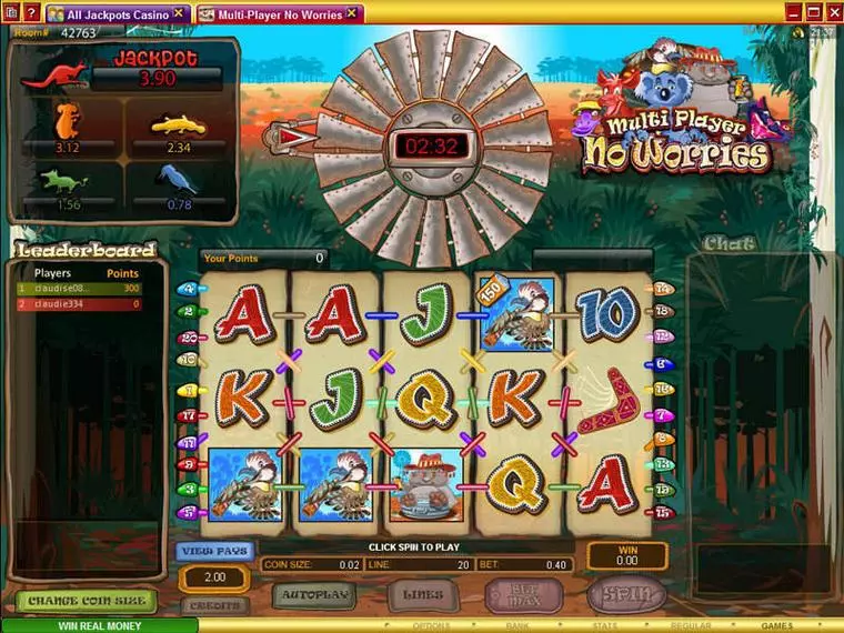  Main Screen Reels at Multi-Player No Worries 5 Reel Mobile Real Slot created by Microgaming