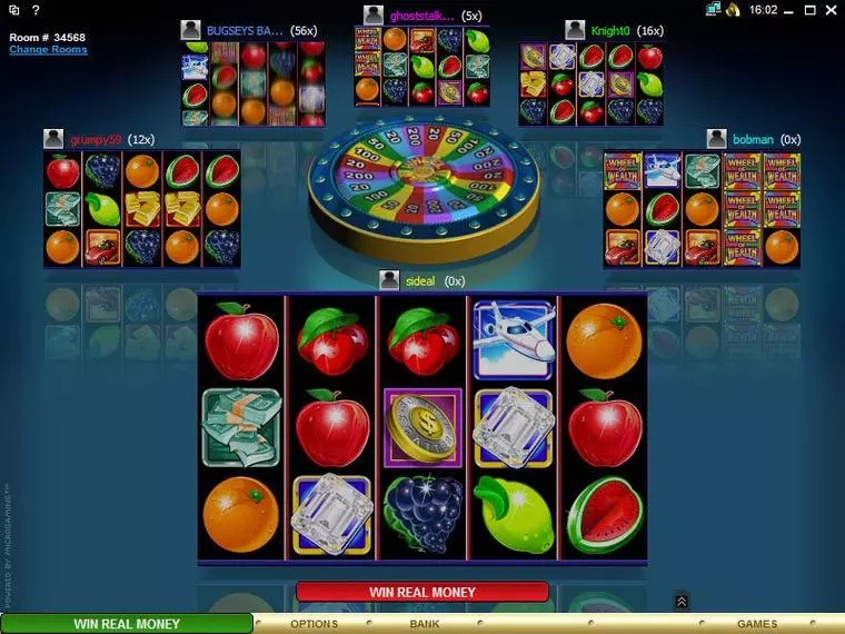  Main Screen Reels at Multi-Player Wheel of Wealth Special Edition 5 Reel Mobile Real Slot created by Microgaming